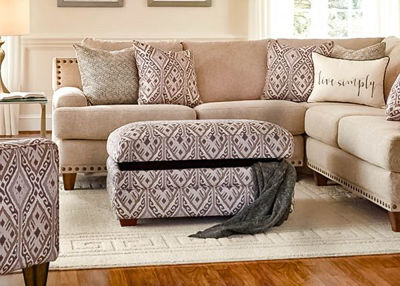 Picture of ANNA UPHOLSTERED OTTOMAN