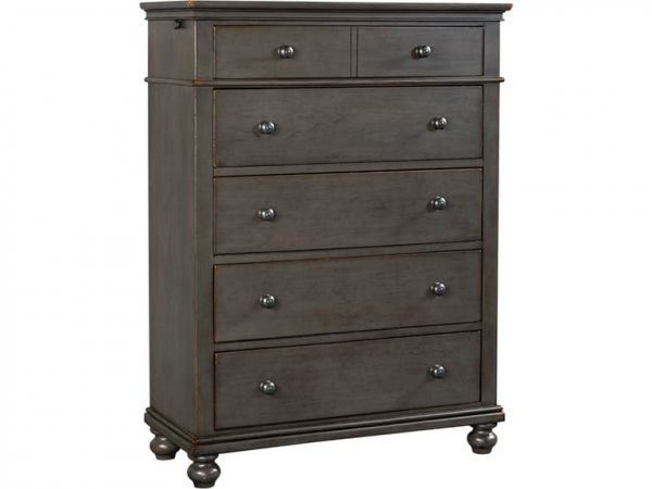 Picture of OXFORD PEPPER CORN FIVE DRAWER CHEST