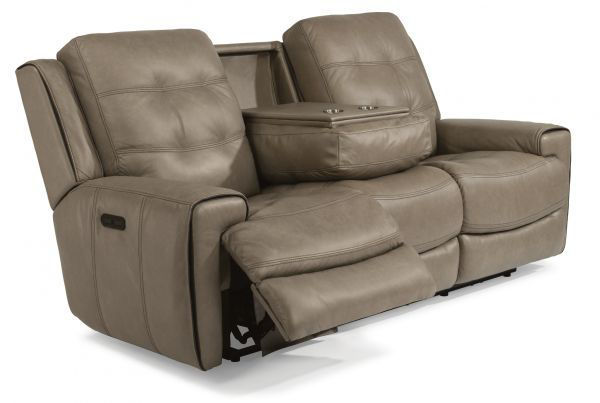 Wicklow Leather Power Reclining Sofa by Flexsteel Industries - Texas ...