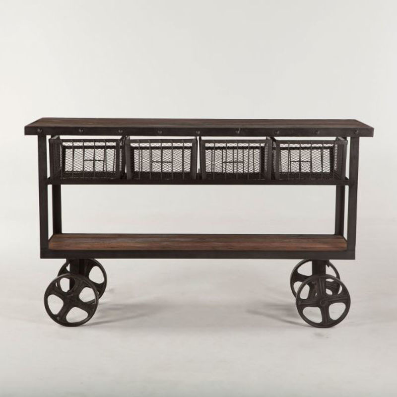 Picture of URBAN INDUSTRIAL SOLID WOOD CART TABLE