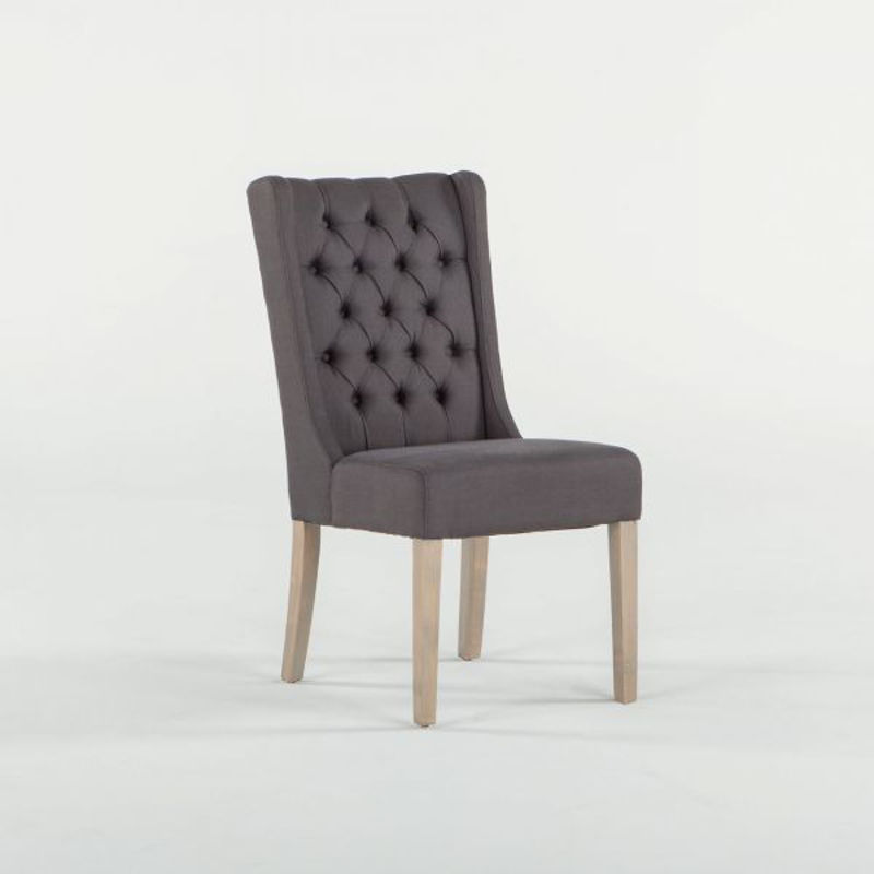 Picture of MARIETTA TUFTED GRAY SIDE CHAIR