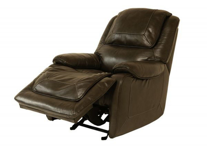 Picture of CHARCOAL ALL LEATHER POWER GLIDING RECLINER
