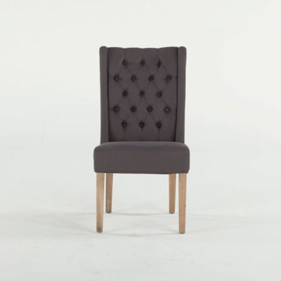 Picture of MARIETTA TUFTED GRAY SIDE CHAIR