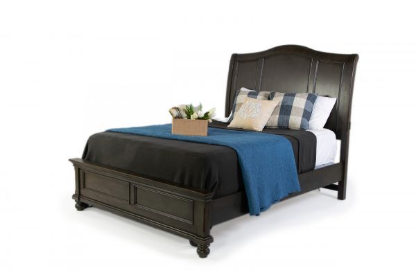 Picture of OXFORD PEPPER CORN QUEEN SLEIGH BED