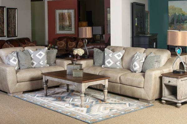 Picture of LUX LINEN ALL LEATHER LIVING ROOM SET