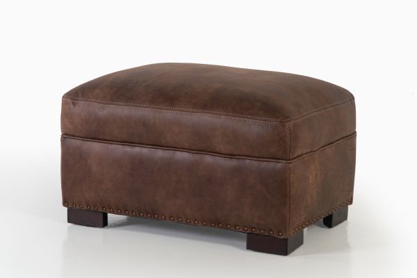 Picture of STALLONE LEATHER OTTOMAN
