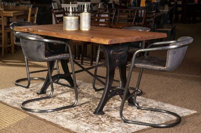 Picture of RUSTIC FORGE LIVE EDGE COUNTER HEIGHT DINING SET