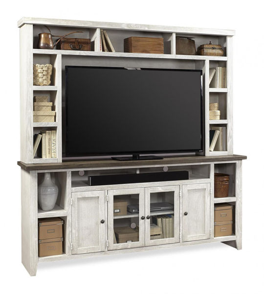 Picture of EASTPORT 84" DRIFTED WHITE TV ENTERTAIMENT