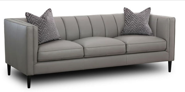 Picture of BALI LIGHT GRAY ALL LEATHER SOFA