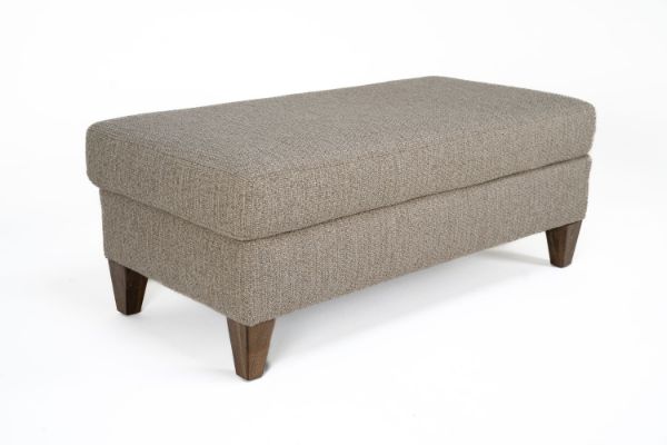 Picture of TWINE AND TWIG LINEN UPHOLSTERED OTTOMAN
