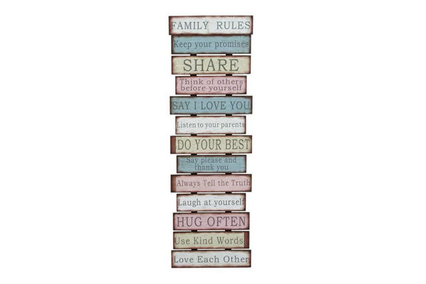 Picture of MULTICOLORED WOOD SIGN