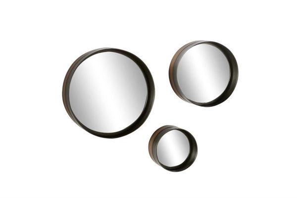 Picture of DARK BROWN METAL WALL MIRRORS