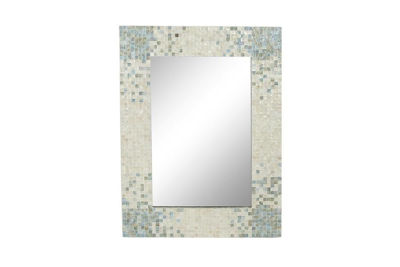 Picture of SMALL GRAY SHELL COASTAL WALL MIRROR