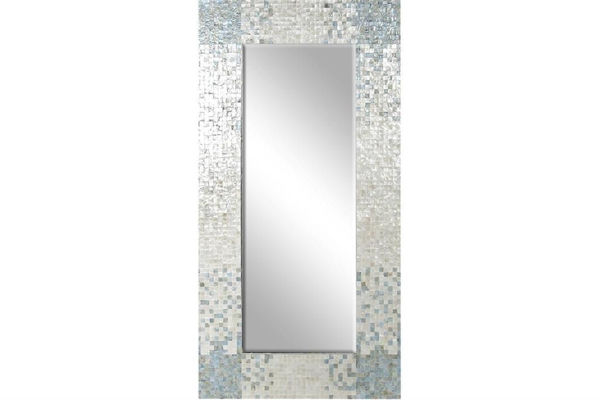 Picture of LARGE GRAY SHELL COASTAL WALL MIRROR
