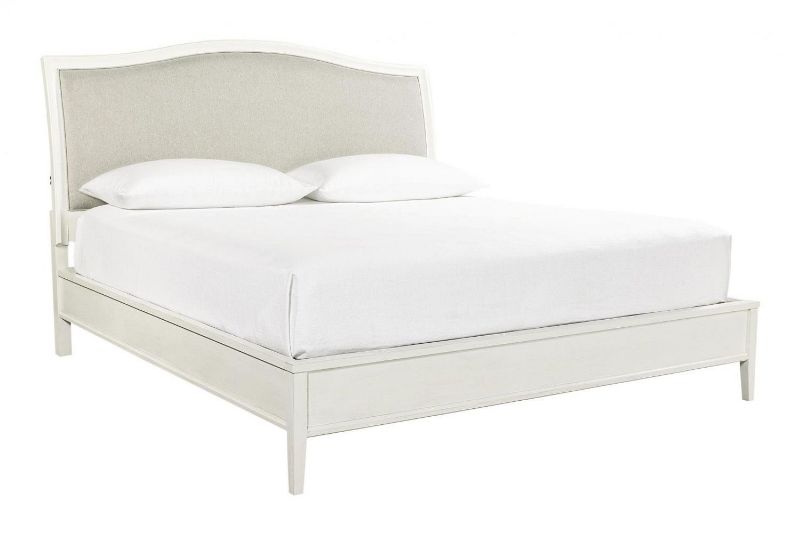 Picture of CHARLOTTE QUEEN WHITE UPHOLSTERED BED