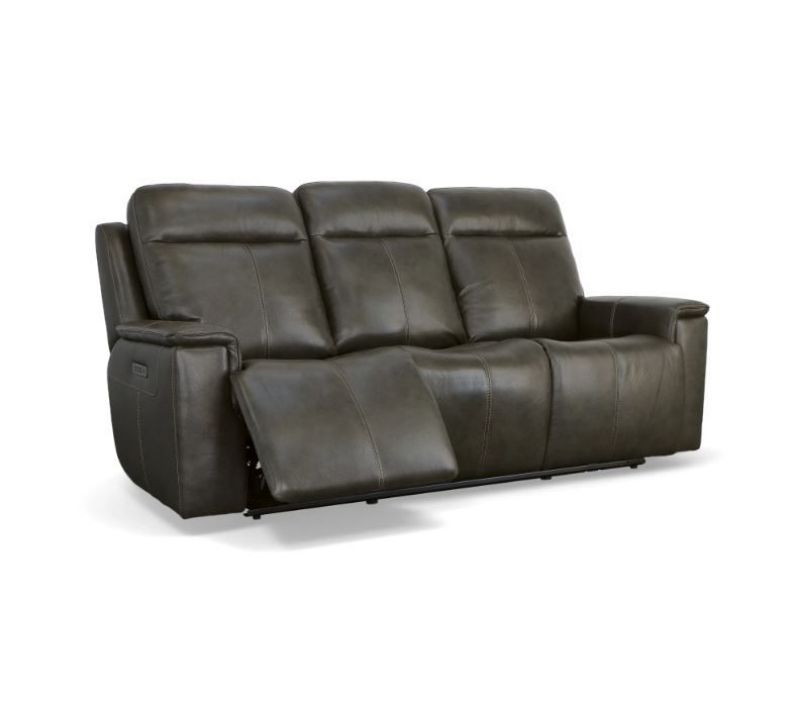 Picture of ODELL GREY LEATHER POWER RECLINING SOFA