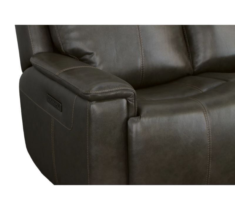 Picture of ODELL GREY LEATHER POWER RECLINING SOFA