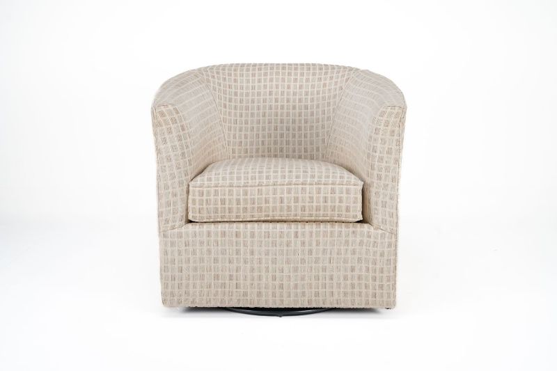 Picture of ELEGANT PEARL UPHOLSTERED SWIVEL CHAIR