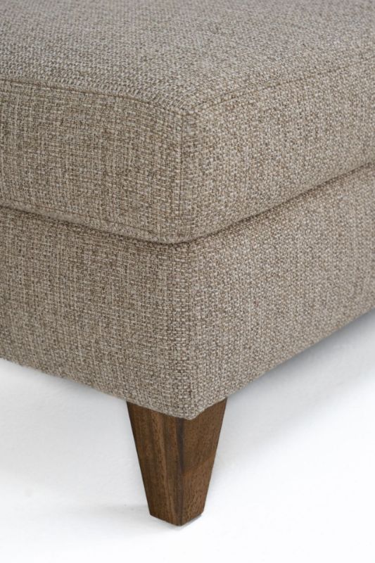 Picture of TWINE AND TWIG LINEN UPHOLSTERED OTTOMAN