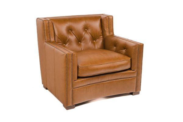 Picture of OLD SADDLE TAN ALL LEATHER CHAIR
