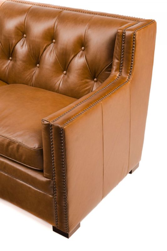 Picture of OLD SADDLE TAN ALL LEATHER SOFA