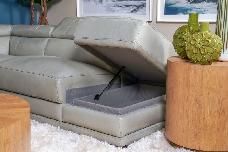 Picture of LEGEND CEMENT LEATHER LAF SECTIONAL