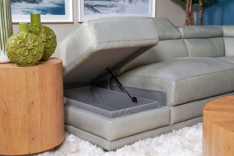 Picture of LEGEND CEMENT LEATHER RAF SECTIONAL