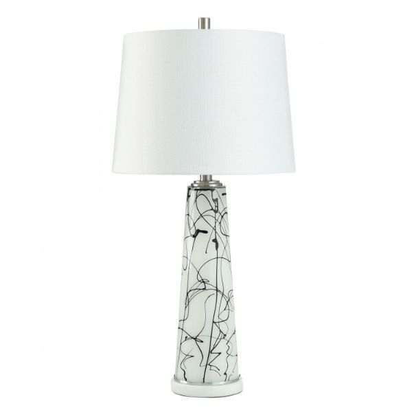 Picture of EBONY DRIP GLASS TABLE LAMP
