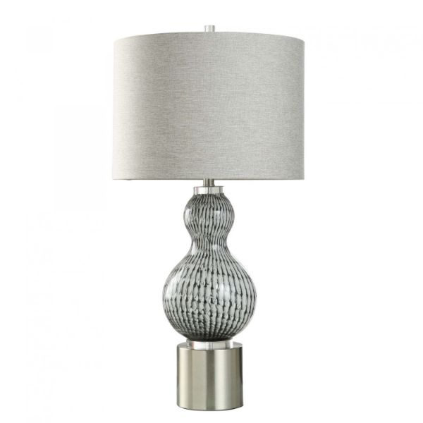 Picture of TREASURE GREY GLASS TABLE LAMP