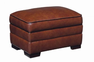 Picture of STAMPEDE CHESTNUT LEATHER OTTOMAN