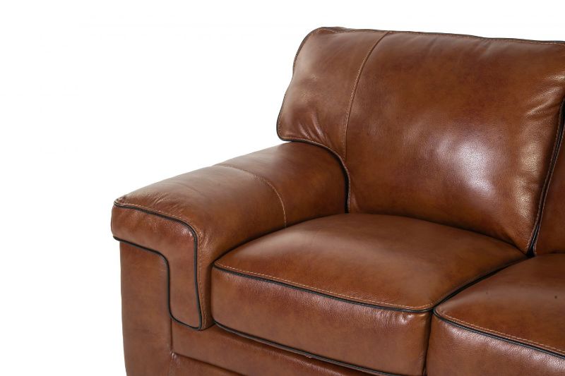 Picture of STAMPEDE CHESTNUT LEATHER LOVESEAT