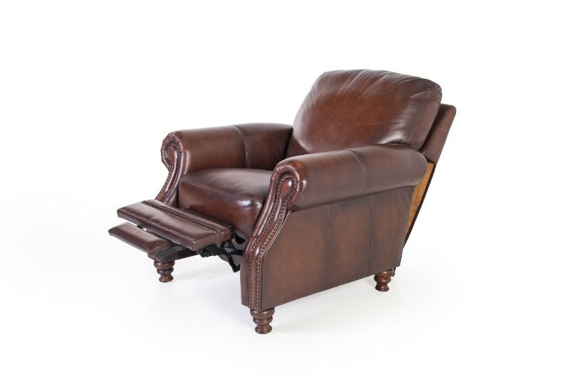 Picture of HILLSBORO ALL LEATHER PUSH BACK RECLINER