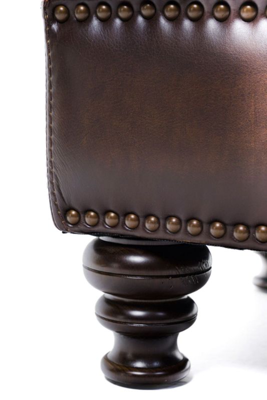 Picture of HILLSBORO LEATHER OTTOMAN