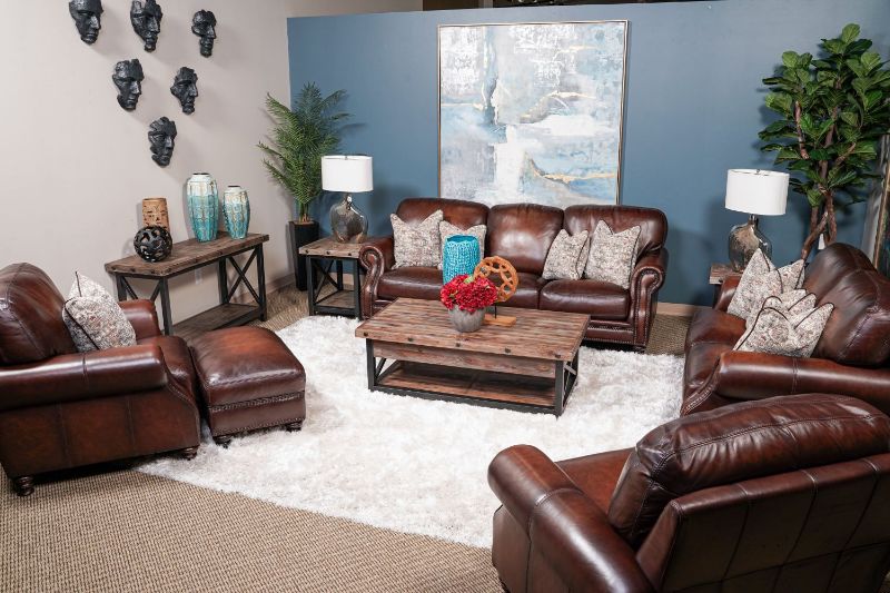 Picture of HILLSBORO ALL LEATHER LIVING ROOM SET