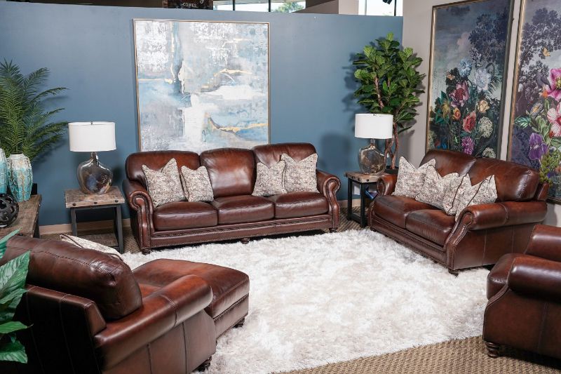 Picture of HILLSBORO ALL LEATHER LIVING ROOM SET